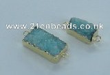 NGC368 15*20mm - 18*30mm freeform druzy agate gemstone connectors