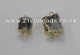 NGC426 12*14mm - 15*18mm freeform druzy agate connectors