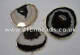 NGC43 50*60mm - 55*80mm freeform druzy agate connectors