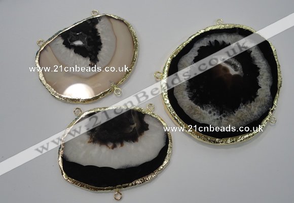 NGC43 50*60mm - 55*80mm freeform druzy agate connectors