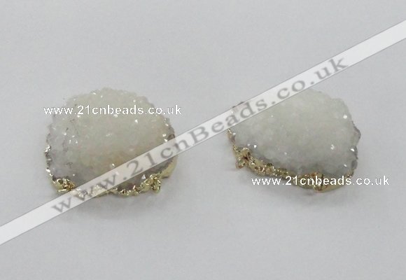 NGC435 25*35mm - 35*40mm freeform druzy agate gemstone connectors