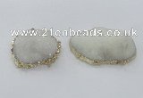 NGC436 38*45mm - 45*50mm freeform druzy agate gemstone connectors