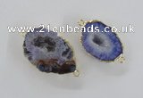 NGC447 18*25mm - 25*35mm freeform druzy agate gemstone connectors