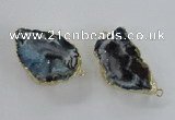 NGC448 18*25mm - 25*35mm freeform druzy agate gemstone connectors