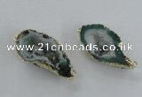 NGC449 18*25mm - 25*35mm freeform druzy agate gemstone connectors