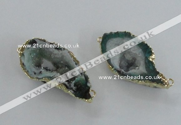 NGC449 18*25mm - 25*35mm freeform druzy agate gemstone connectors