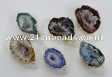 NGC451 18*25mm - 25*35mm freeform druzy agate gemstone connectors