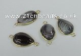 NGC461 13*18mm - 15*20mm freeform Botswana agate connectors