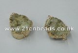 NGC47 25*35mm - 30*45mm freeform druzy agate connectors