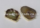 NGC478 25*30mm - 35*40mm freefrom druzy agate gemstone connectors