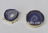 NGC479 25*30mm - 35*40mm freefrom druzy agate gemstone connectors