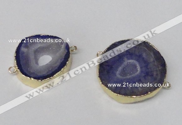 NGC479 25*30mm - 35*40mm freefrom druzy agate gemstone connectors