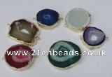 NGC483 25*30mm - 35*40mm freefrom druzy agate gemstone connectors