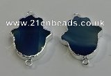 NGC5012 22*30mm - 25*35mm hamsahand agate gemstone connectors