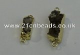 NGC5032 10*30mm - 10*35mm rectangle druzy quartz connectors