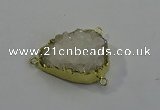 NGC5042 25*30mm - 35*40mm freeform druzy quartz connectors