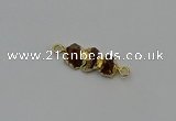 NGC5059 10*25mm - 10*35mm freeform citrine gemstone connectors