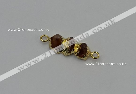 NGC5059 10*25mm - 10*35mm freeform citrine gemstone connectors