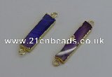 NGC5067 8*35mm - 10*40mm rectangle agate gemstone connectors