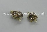 NGC507 8*10mm - 12*14mm freeform plated druzy agate connectors