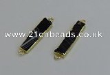 NGC5072 8*35mm - 10*40mm rectangle agate gemstone connectors