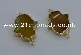 NGC5114 22*30mm - 25*35mm hamsahand agate gemstone connectors