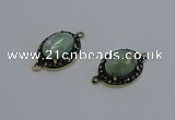 NGC5133 16*20mm oval amazonite gemstone gemstone connectors