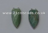 NGC5146 16*35mm - 18*40mm arrowhead amazonite connectors