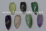 NGC5155 16*35mm - 18*40mm arrowhead mixed gemstone connectors