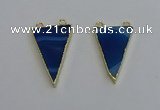 NGC5161 25*35mm - 30*40mm triangle agate gemstone connectors