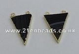 NGC5164 25*35mm - 30*40mm triangle agate gemstone connectors