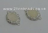 NGC5168 25*35mm - 30*40mm freeform druzy agate connectors