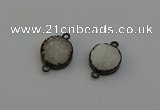 NGC5180 15mm - 16mm coin druzy agate gemstone connectors