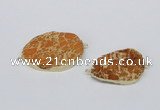 NGC523 20*30mm - 30*40mm freeform sea sediment jasper connectors