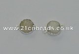 NGC5238 15mm - 16mm coin druzy agate connectors wholesale