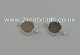 NGC5289 15mm - 16mm coin druzy agate gemstone connectors