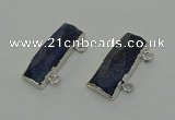 NGC5308 12*30mm - 15*35mm faceted rectangle lapis lazuli connectors