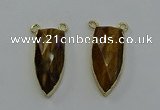 NGC5412 16*35mm - 18*40mm arrowhead yellow tiger eye connectors