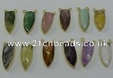 NGC5420 16*35mm - 18*40mm arrowhead mixed gemstone connectors