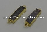 NGC5422 10*30mm - 11*32mm rectangle druzy agate connectors