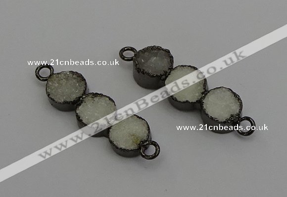 NGC5430 10*30mm druzy agate gemstone connectors wholesale