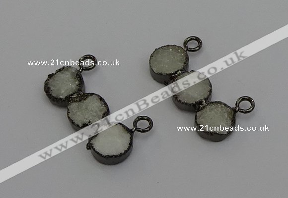 NGC5446 10*30mm druzy agate gemstone connectors wholesale