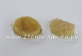 NGC561 18*25mm - 25*30mm freeform druzy agate connectors wholesale