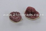 NGC563 18*25mm - 25*30mm freeform druzy agate connectors wholesale