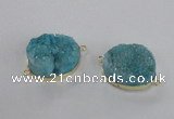 NGC564 18*25mm - 25*30mm freeform druzy agate connectors wholesale