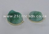 NGC565 18*25mm - 25*30mm freeform druzy agate connectors wholesale