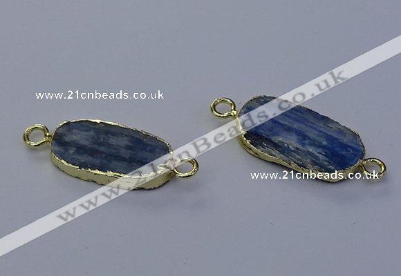 NGC5667 12*22mm - 14*24mm oval blue kyanite connectors