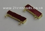 NGC5687 8*32mm - 10*35mm rectangle mookaite gemstone connectors