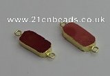 NGC5688 10*22mm - 10*25mm freeform mookaite gemstone connectors