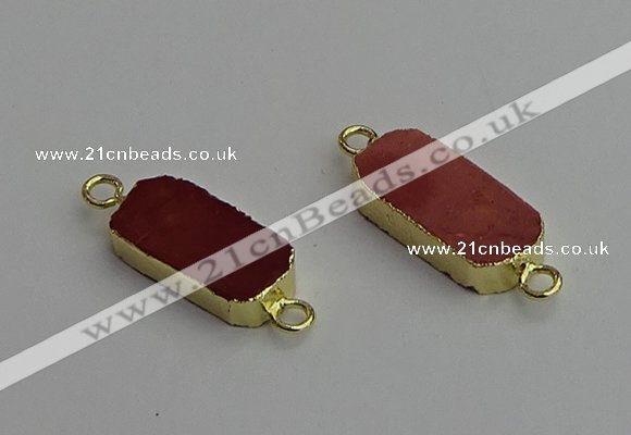 NGC5688 10*22mm - 10*25mm freeform mookaite gemstone connectors